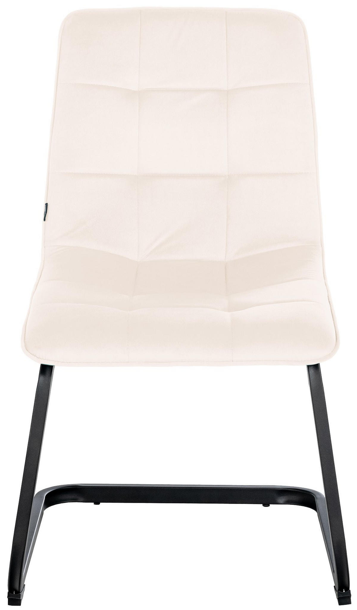 SCHWINGSTUHL 2er Set Samt creme - Creme/Schwarz, Textil/Metall (47/87/58cm) - CLP