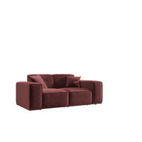 SOFA Zweisitzer Pula Stoff Perfect Harmony Rot - Rot, Holz (186/73/88cm)