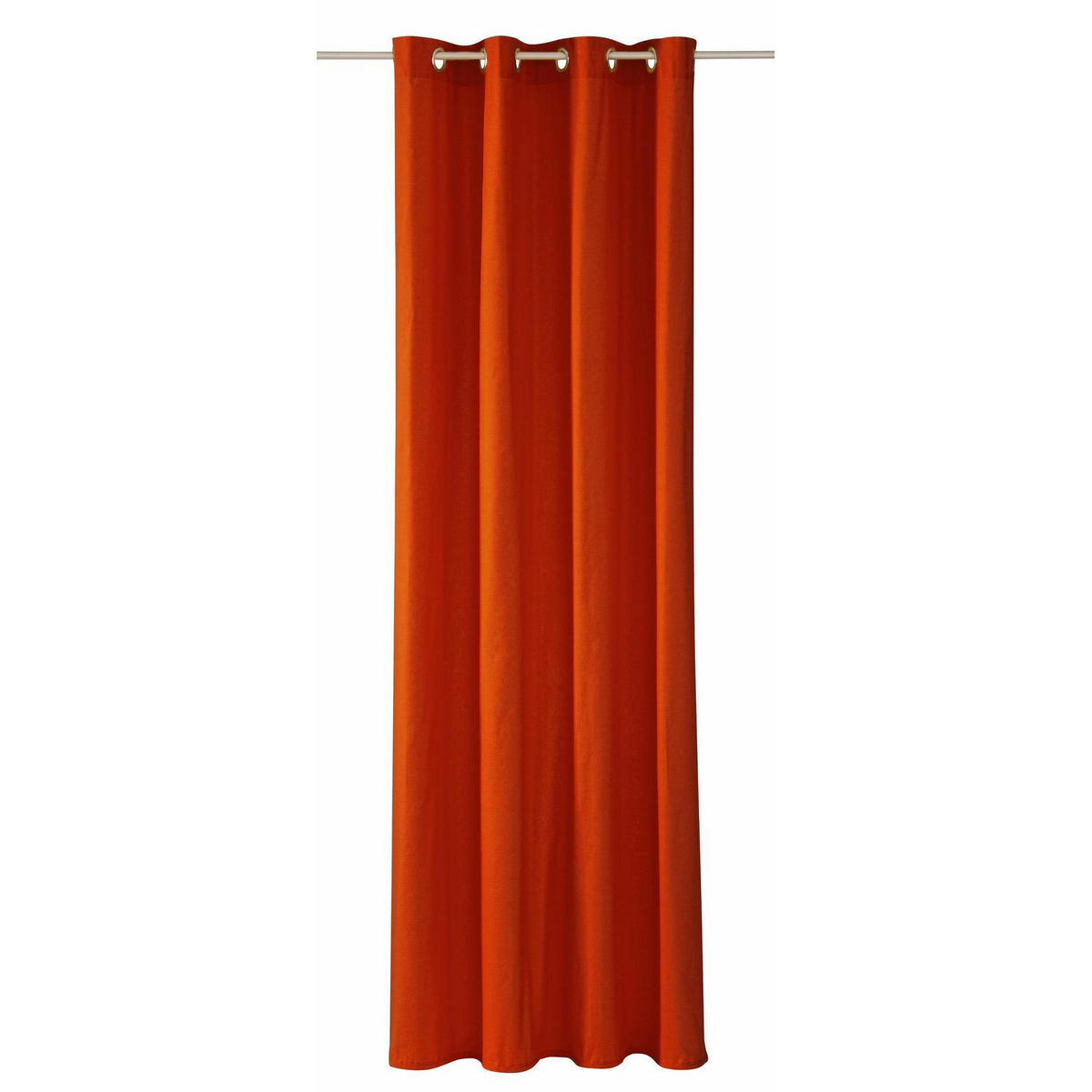 ÖSENVORHANG DOVE Blickdicht - Terra cotta, Textil (140/0.5/245cm) - Tom Tailor