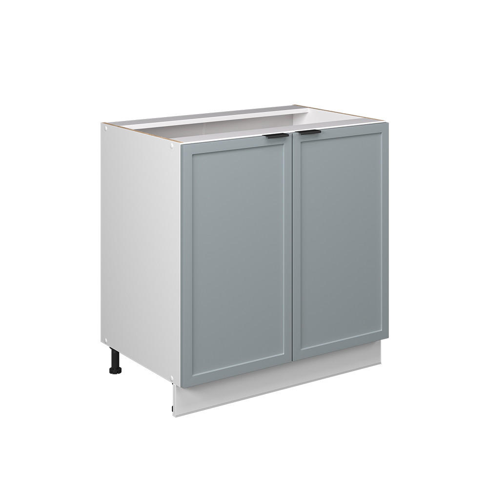 SPÜLENUNTERSCHRANK Fame-Line Hellblau-grau 80 cm mit Regal, ohne AP - Blaugrau/Weiß, Holzwerkstoff (80/82/51.6cm) - Vicco