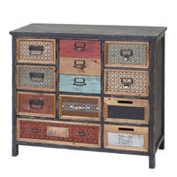 APOTHEKER-SCHRANK Multicolor - Multicolor, Holz (90/84/32cm) - MCW
