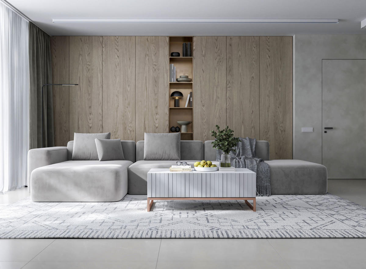 COUCHTISCH Elpis Weiß matt Glamour 110 cm - Weiß/Kupferfarben, Holzwerkstoff/Metall (54/110/39cm) - Meble Lindner