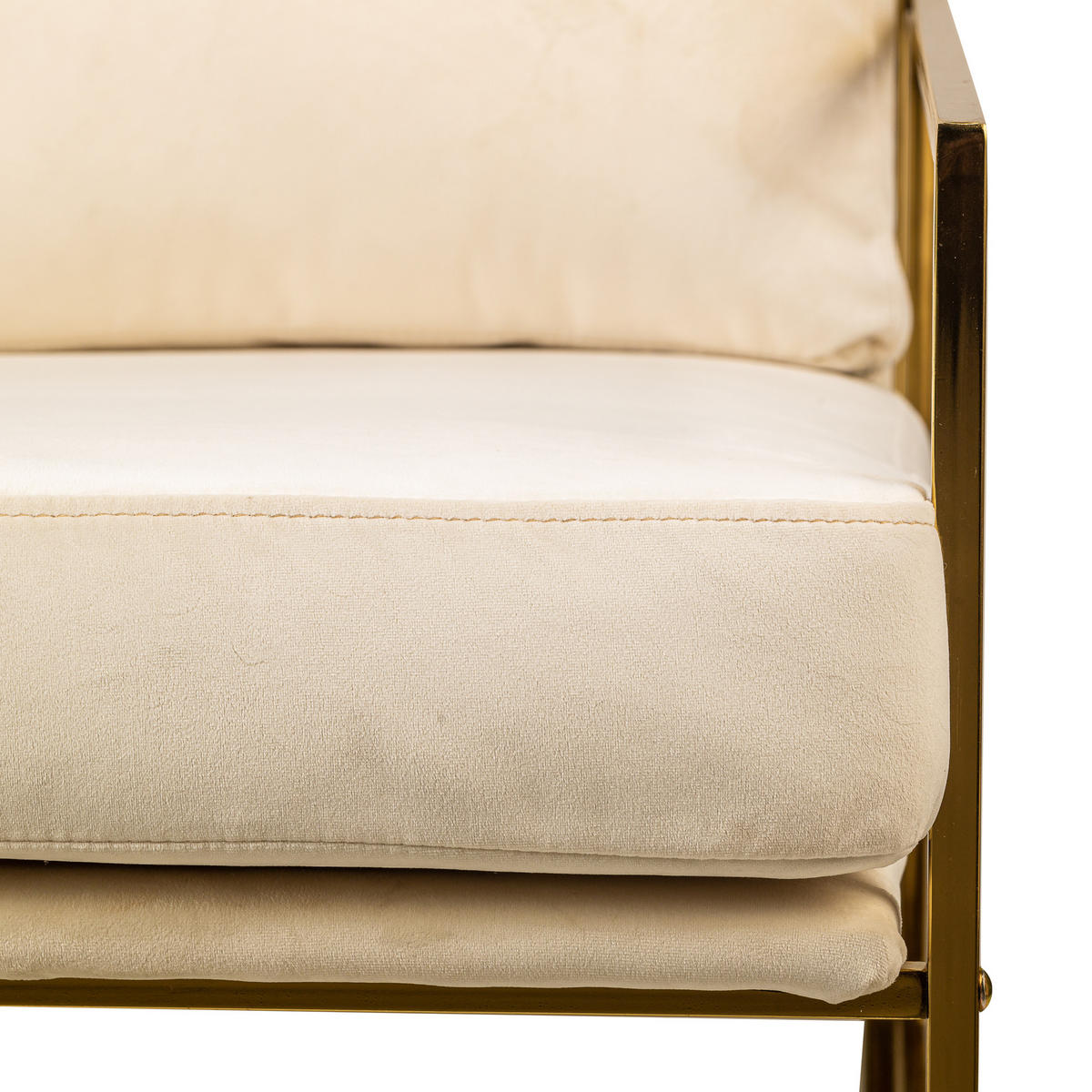 SESSEL Samt Beige - Beige, Textil (68/81/87cm) - Nordlys