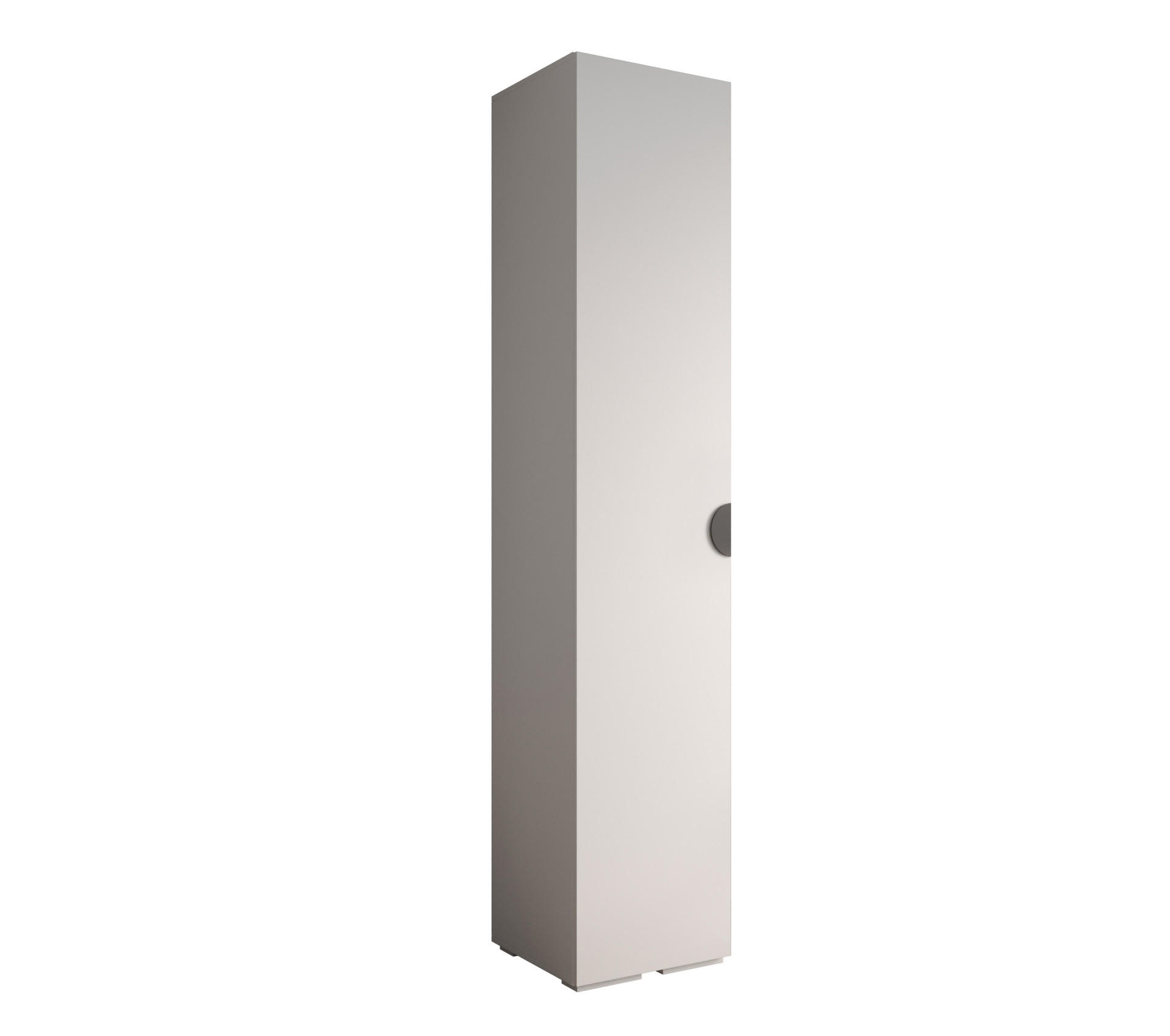 DREHTÜRENSCHRANK 236.7/50/47 1-türig - Schwarz/Weiß, Holz/Metall (50/236.7/47cm) - Abiks Möbel