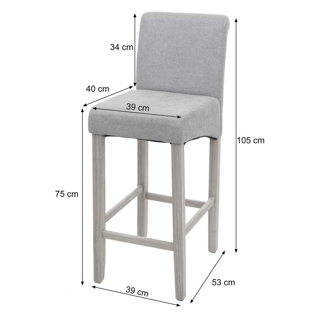 Thumbnail - MCW Barhocker, Beige, Holz, 39x105x53 cm, Esszimmer, Barmöbel, Barhocker