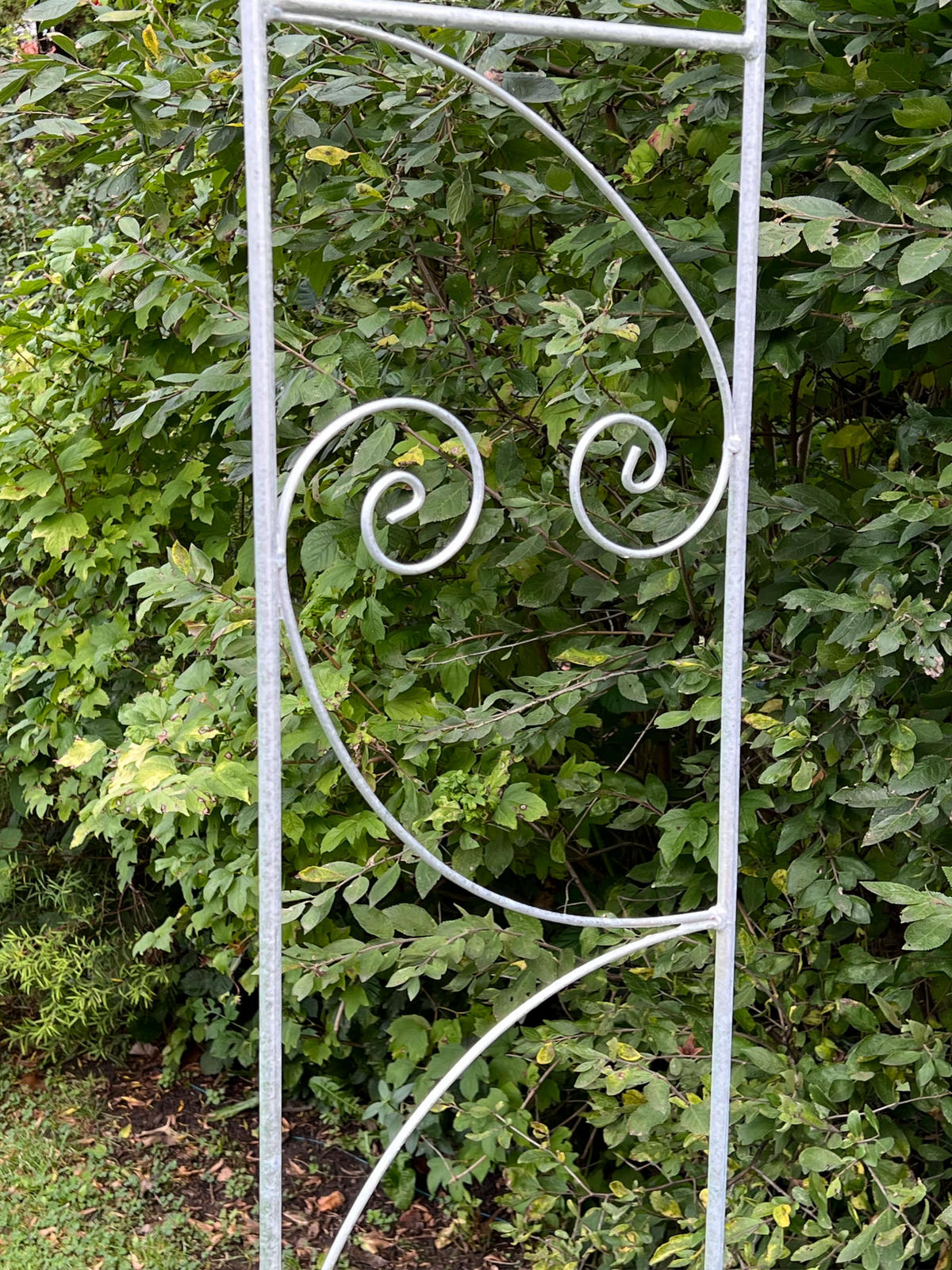ROSENBOGEN Metall Verzinkt Massiv 135 cm Torbogen - Silberfarben, Metall (120/240/32cm) - DanDiBo