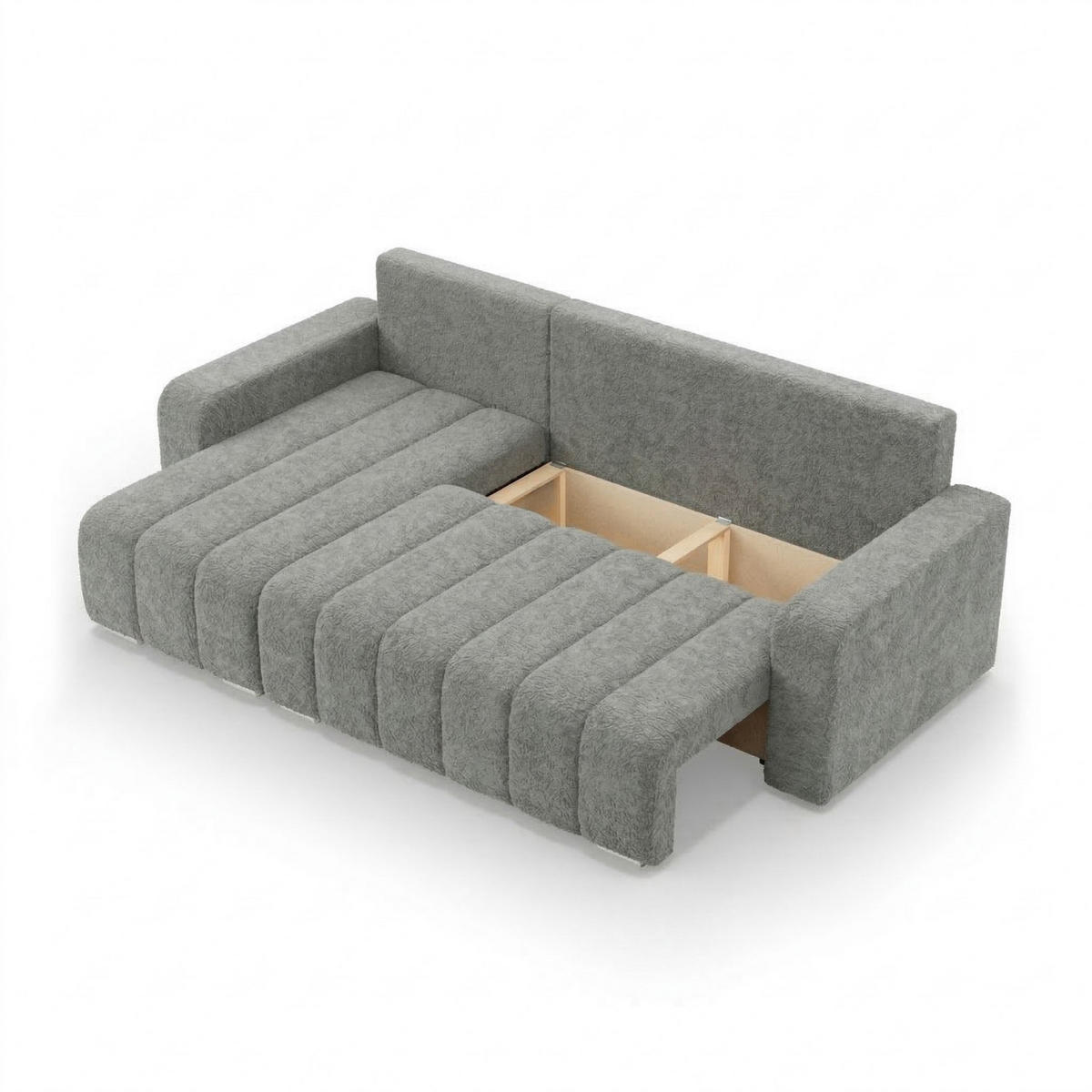 ECKSOFA MIT SCHLAFFUNKTION ABRIELLE BONELL Dunkelgrau - Dunkelgrau, Textil (144/237cm) - Mebligo