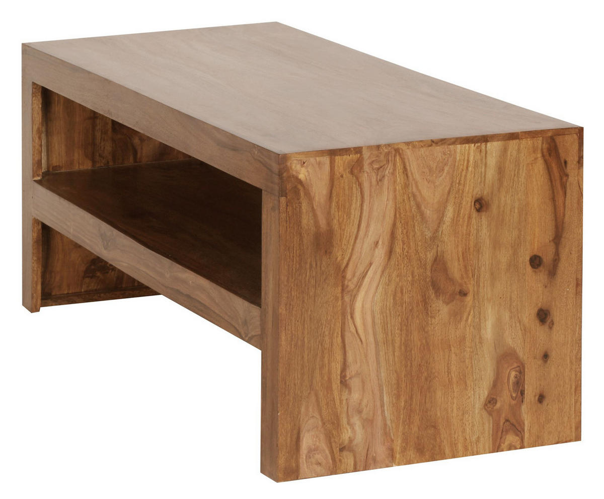 COUCHTISCH Sheesham Massivholz, Moderner Stil, 110x45x45 cm, Handgefertigt - Braun, Holz (45/110/45cm) - KADIMA DESIGN