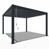 PERGOLA Deluxe Plus Pavillon Terrassenüberdachung Aluminium 4 x 4 m anthrazit - Anthrazit, Metall (400/255/400cm) - WEIDE