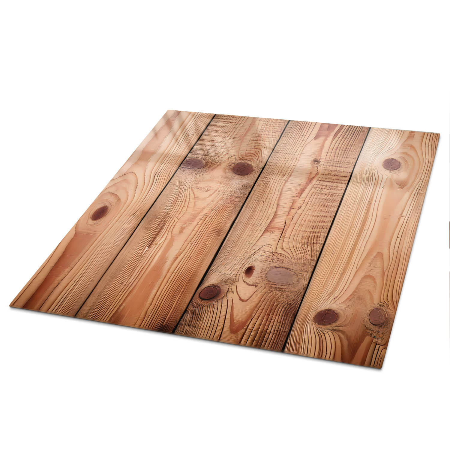 TISCHPLATTE 50x50 cm – Holzmotiv - Grün, Glas (50/50/0.4cm) - Wallfluent