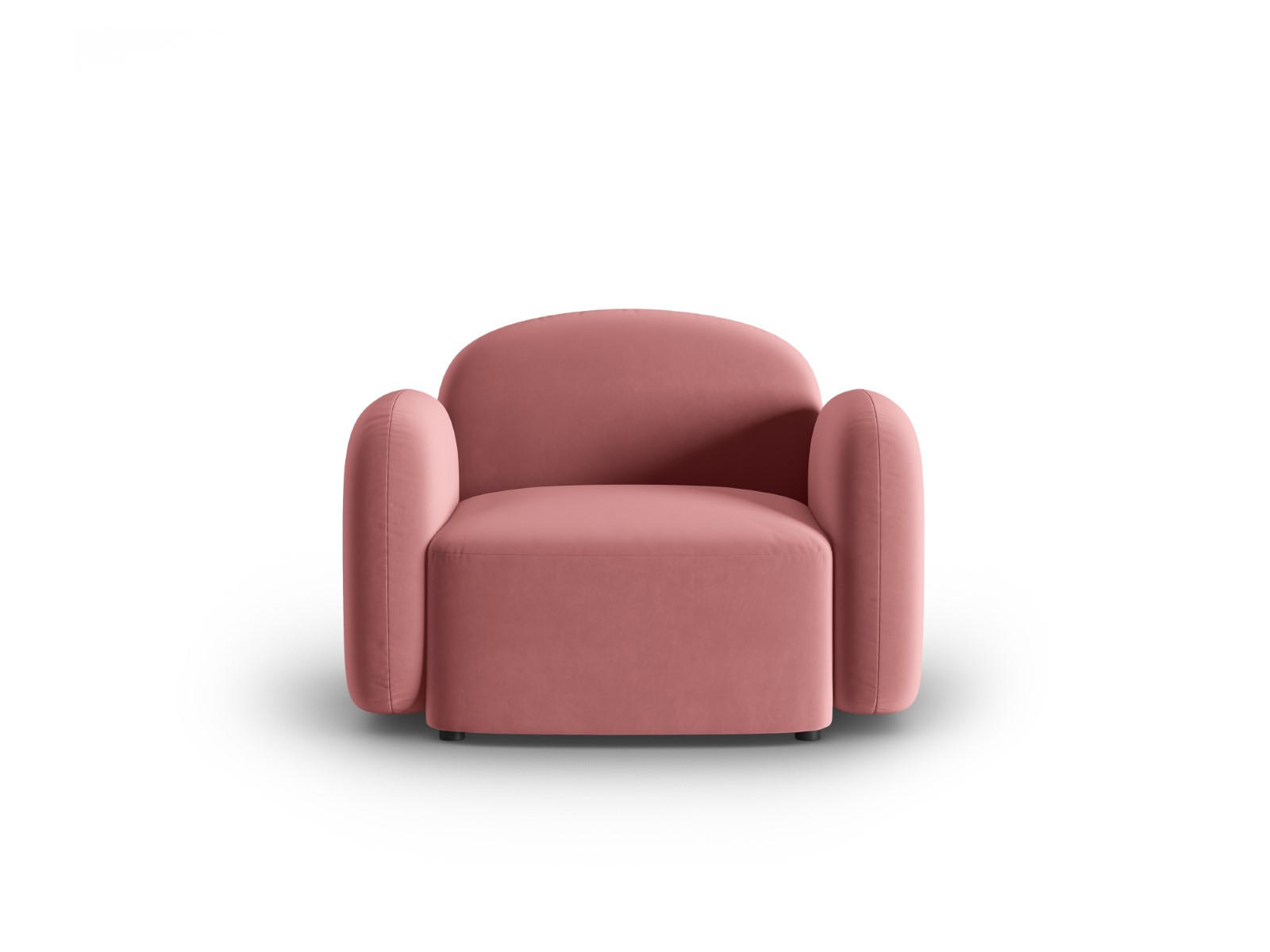 SESSEL Blair aus Samt lachs - Pink, Textil (87/80/119cm) - Micadoni