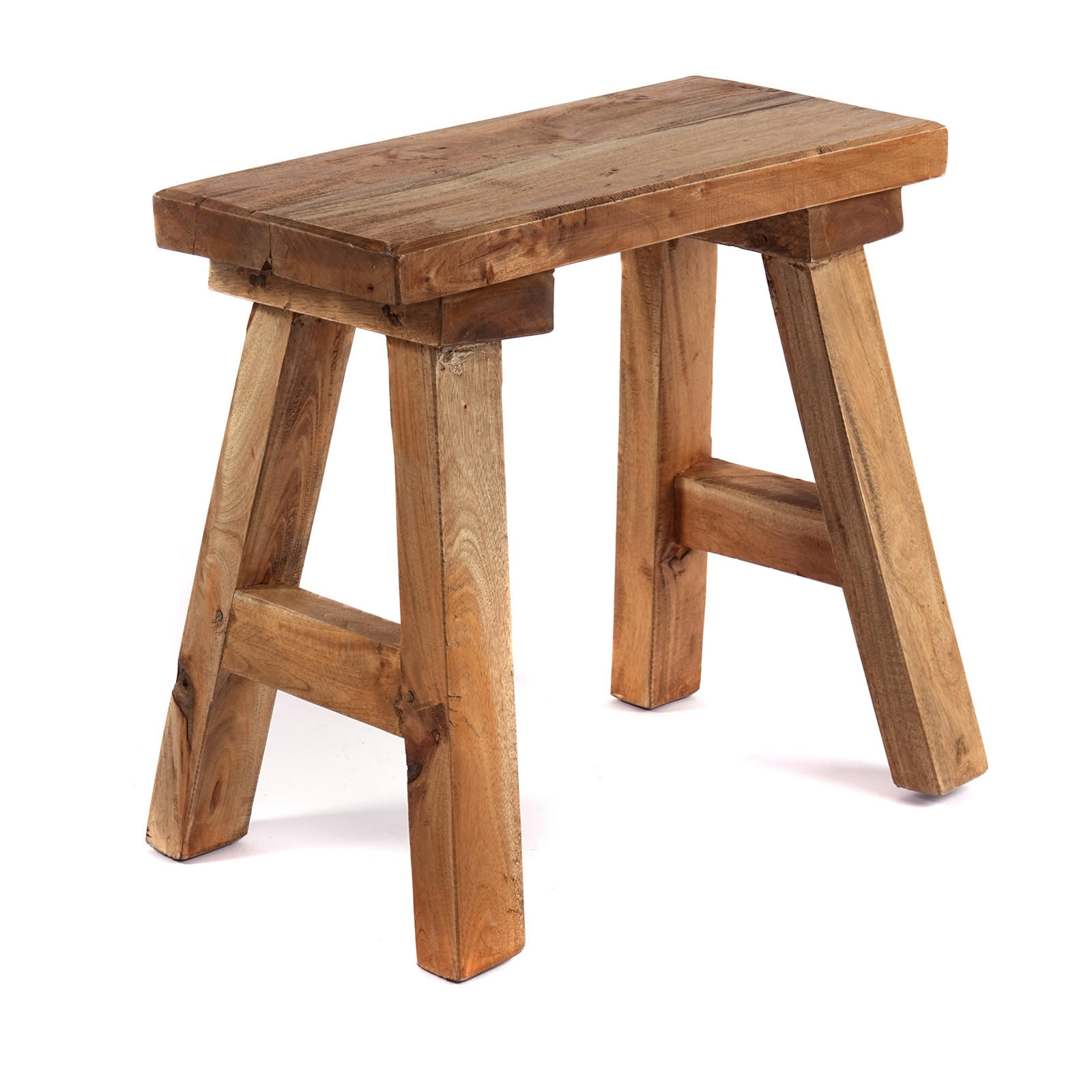 HOCKER Rustico Massivholz naturfarben - Naturfarben, Holz (50/52/24cm) - DESIGN DELIGHTS