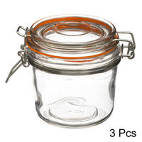 EINMACHGLÄSER 3er-Set mit Silikondichtung und Bügelverschluss, Glas, 325 ml - Transparent, Glas (0.325L) - 5five Simply Smart