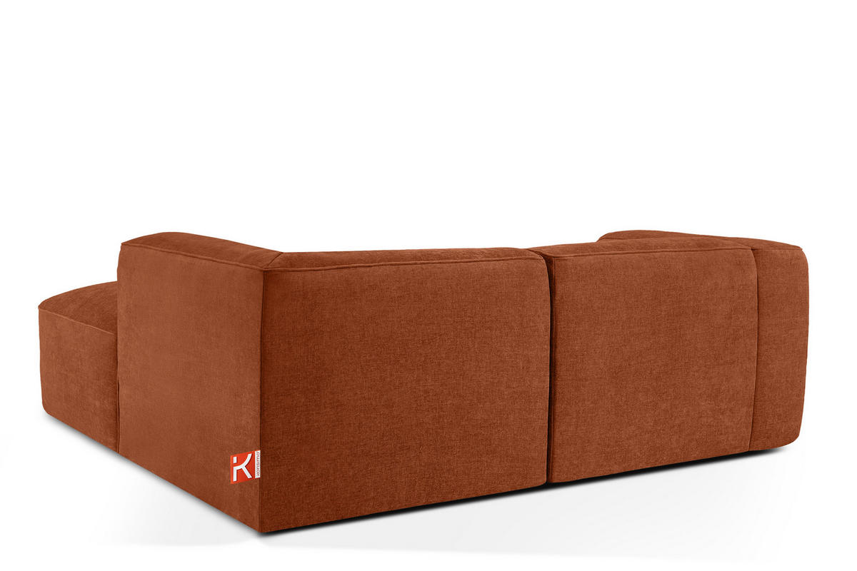ECKSOFA RECHTS FUBBO, Rot - Rot, Holz/Holzwerkstoff (225/176cm) - KONSIMO®