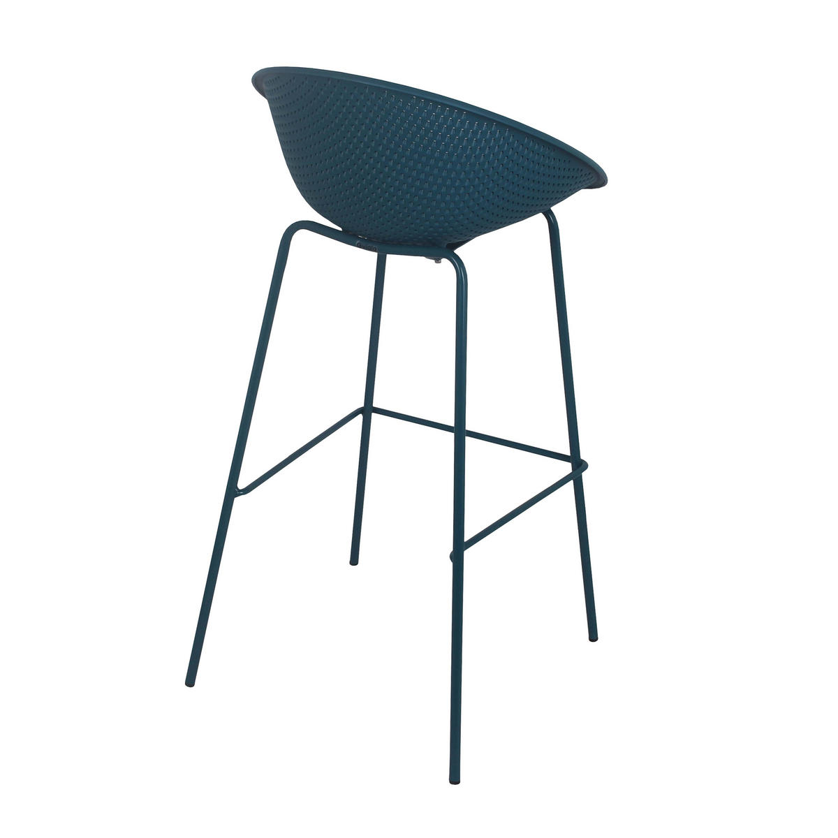 GARTENSTUHL 4-tlg., Blau - Blau, Kunststoff (49/50cm) - Oviala