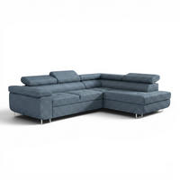 ECKSOFA Jade Mit Schlaffunktion - Blau, Holzwerkstoff/Textil (275/202cm) - Fun Möbel