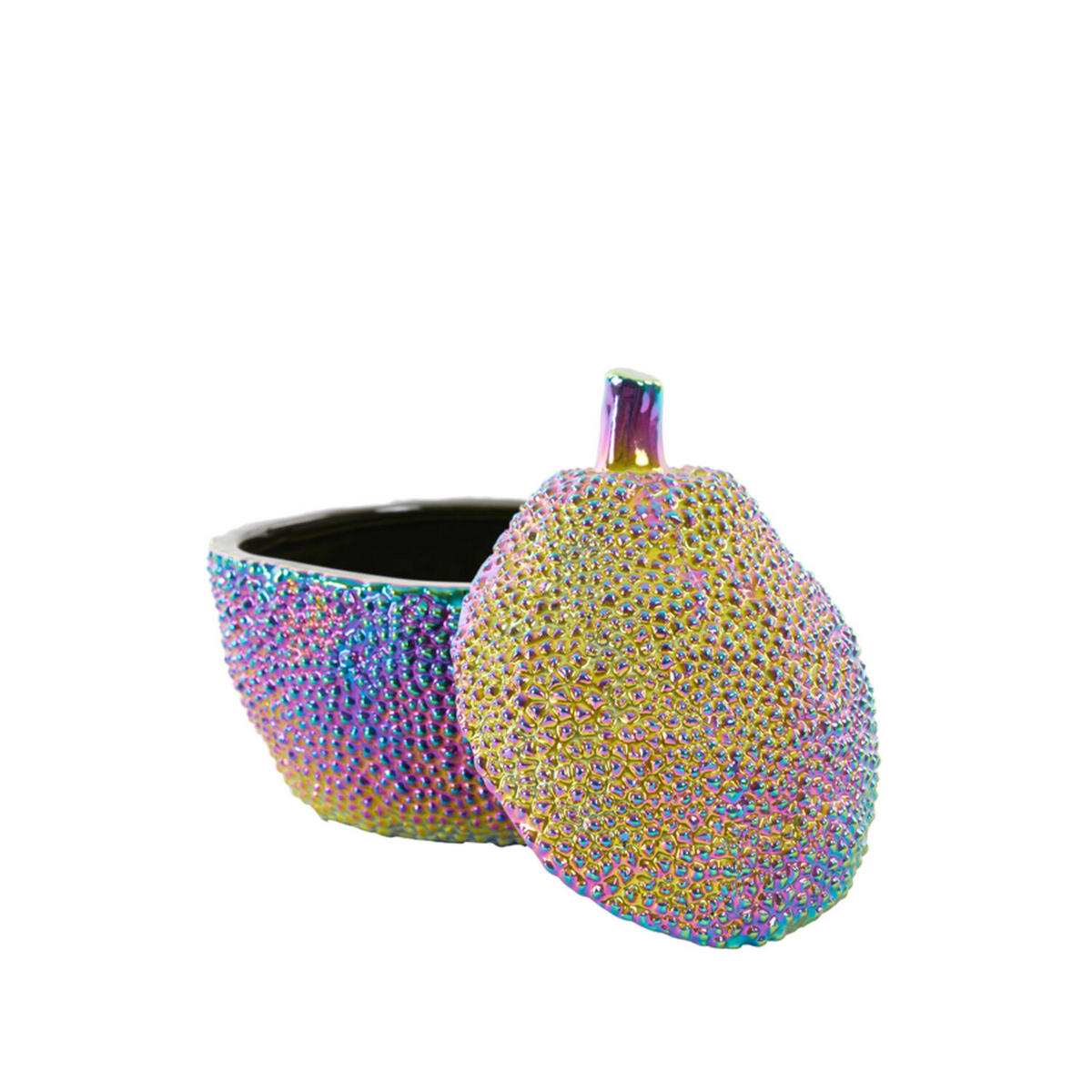 DEKOBOX DURIO 20x14,5x13 cm, Keramik, Mehrfarbig - Multicolor, Keramik (13cm) - Light & Living