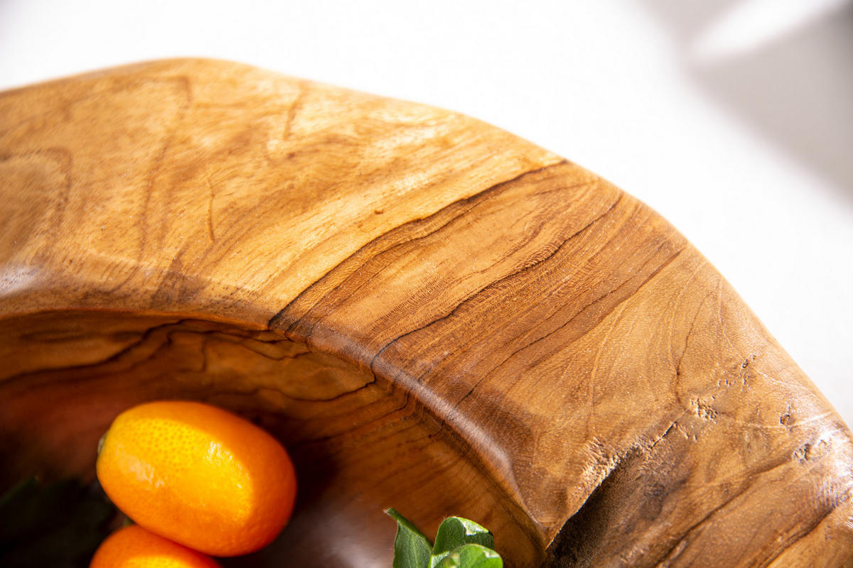 DEKOSCHALE NATURE ROOT Teakholz Natur 30 cm - Braun, Holz (30/10cm) - riess-ambiente