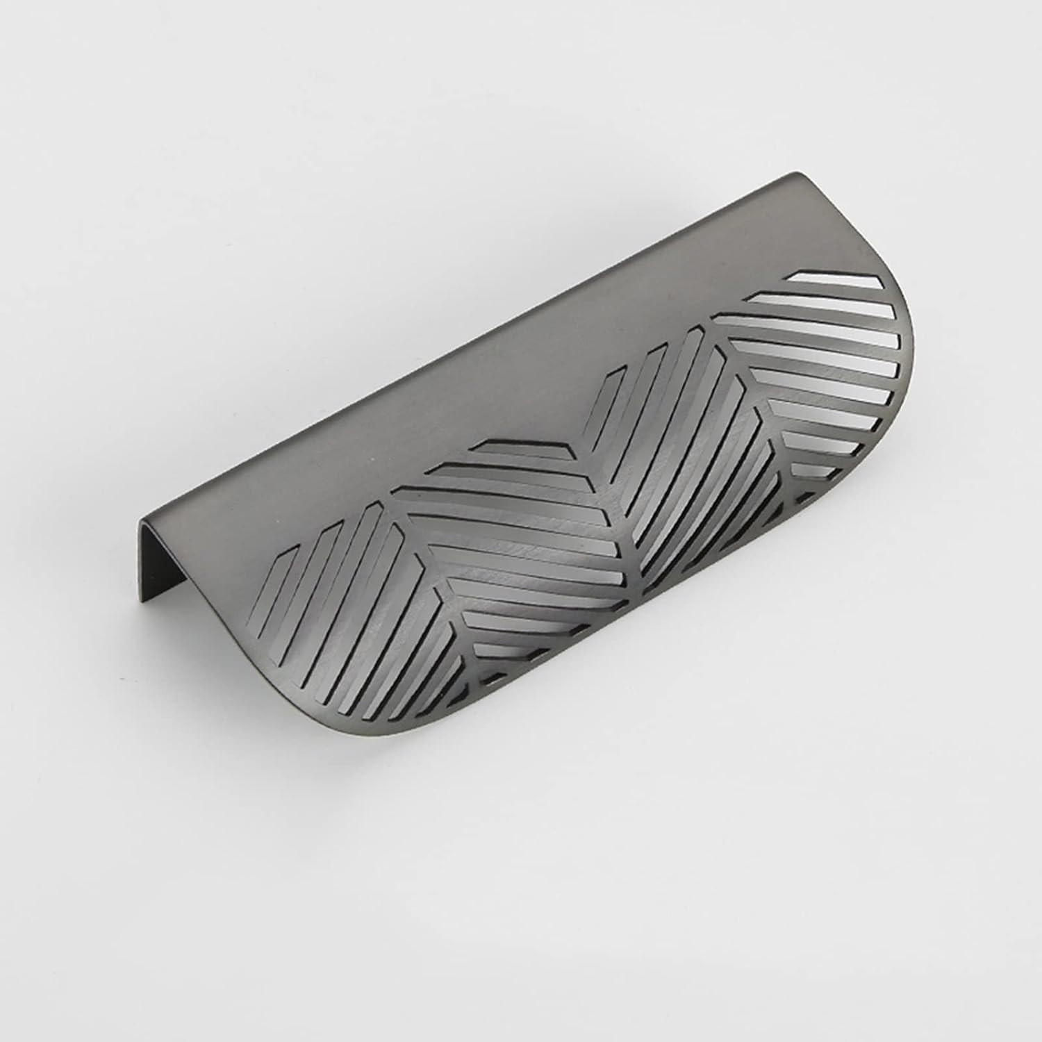 MÖBELGRIFF Messing Blattform 1er-Set - Silberfarben, Metall (4.2/2.3/11.7cm)