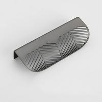 MÖBELGRIFF Messing Blattform 1er-Set - Silberfarben, Metall (4.2/2.3/11.7cm)