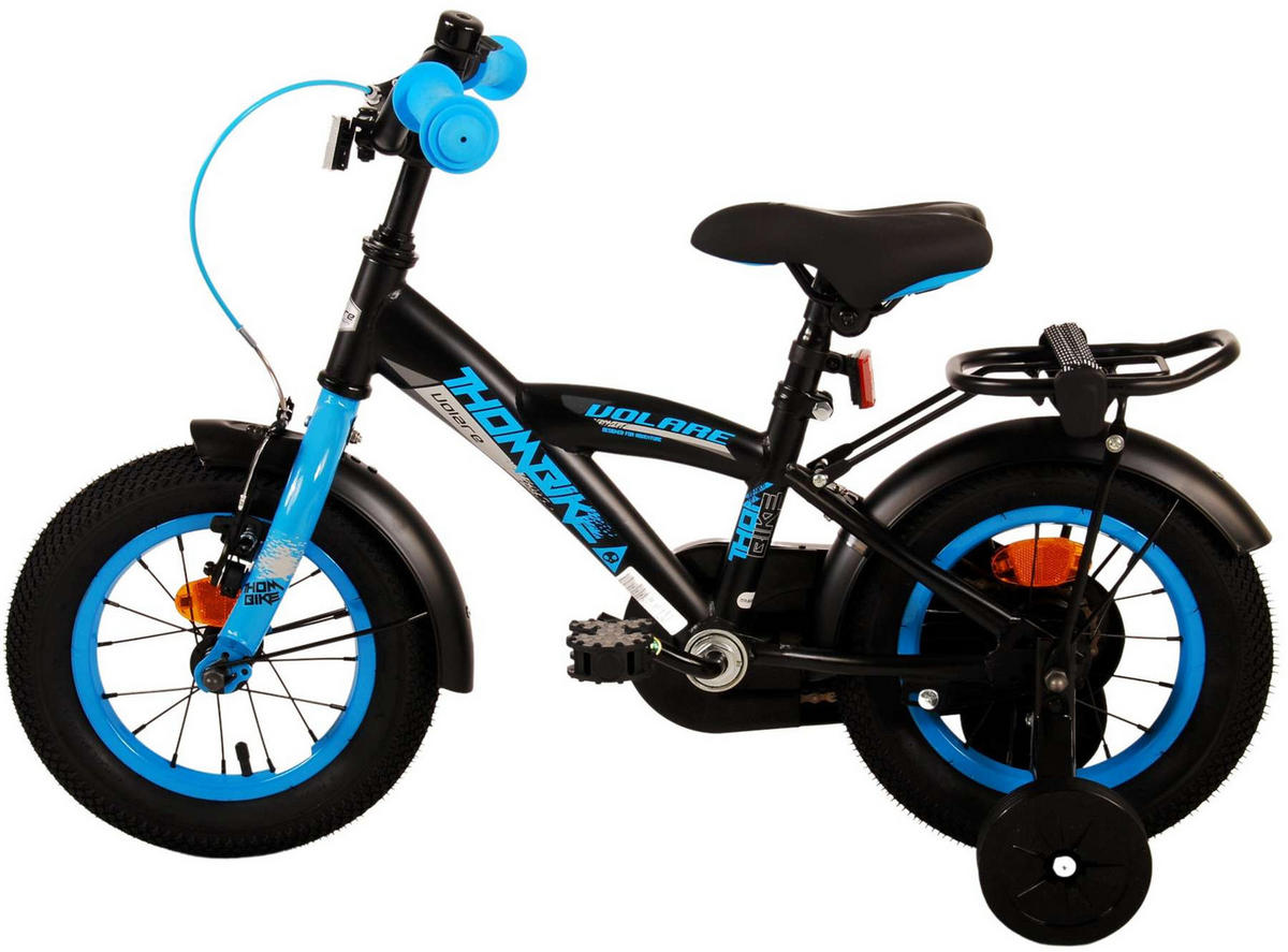 KINDERFAHRRAD Thornbike - Jungen - 12 Zoll - Rücktritt + Handbremse - Schwarz/Blau - Blau/Schwarz, Metall (45cm) - TPFSports