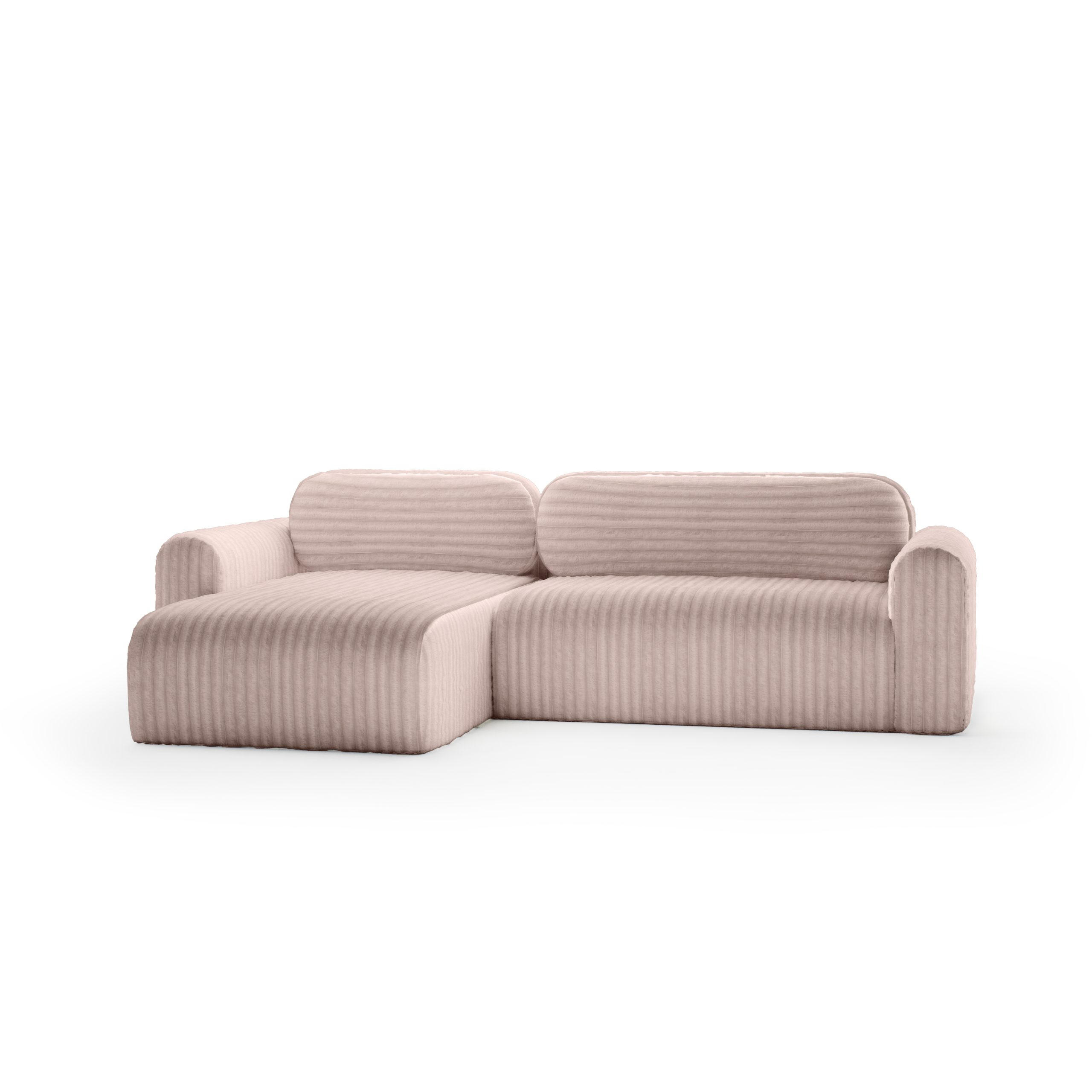 Fedve Ecksofa Pink 286x100 cm