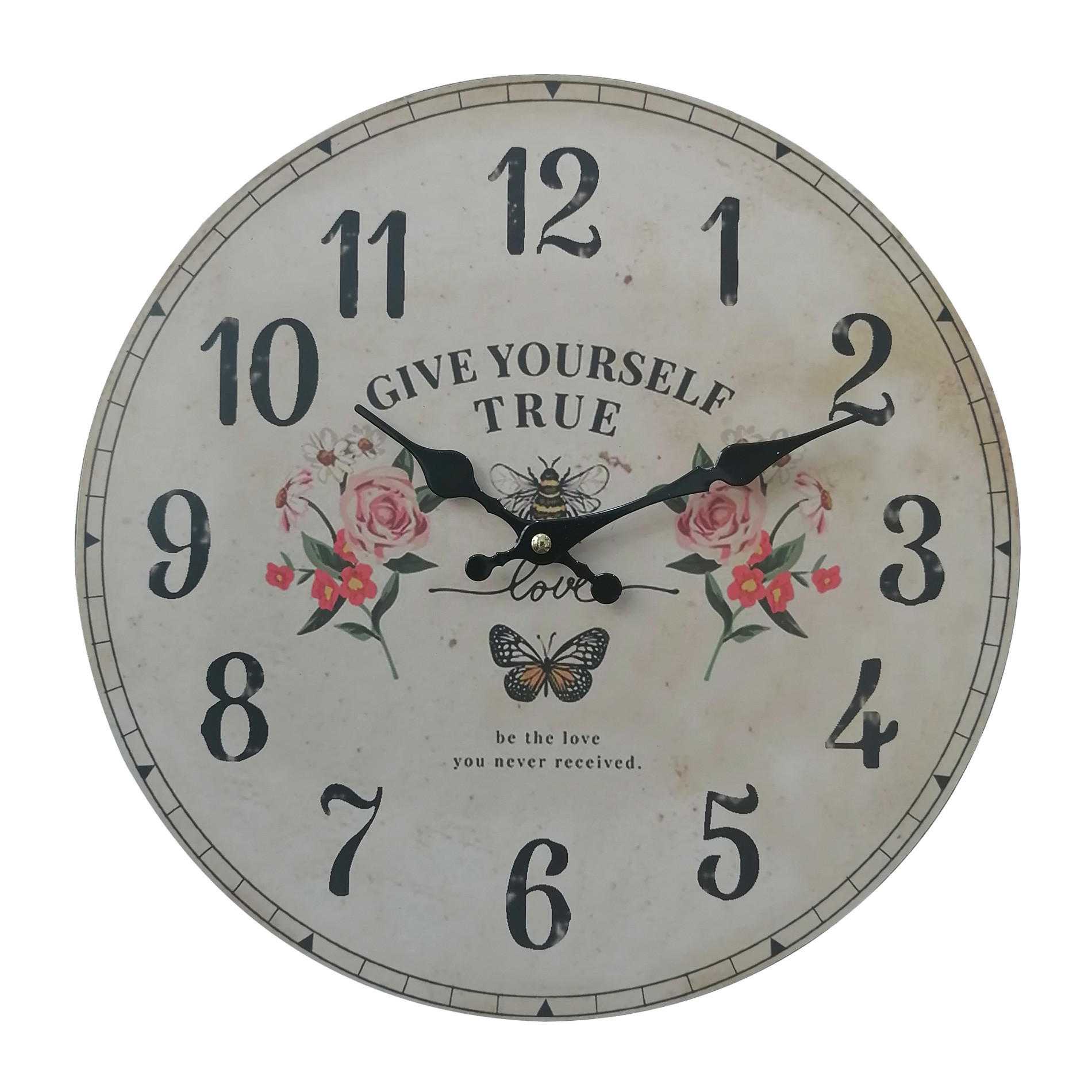 WANDUHR Weiß 4/34/34 cm - Weiß, Holzwerkstoff (4/34/34cm) - Mobili Rebecca