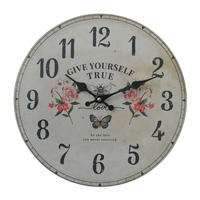 WANDUHR Weiß 4/34/34 cm - Weiß, Holzwerkstoff (4/34/34cm) - Mobili Rebecca
