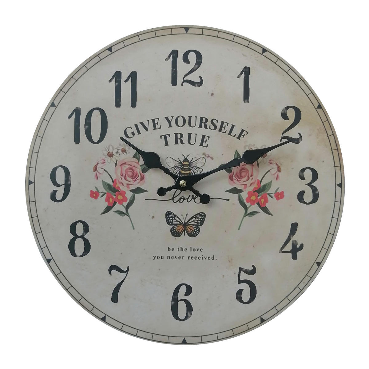 WANDUHR Weiß 4/34/34 cm - Weiß, Holzwerkstoff (4/34/34cm) - Mobili Rebecca