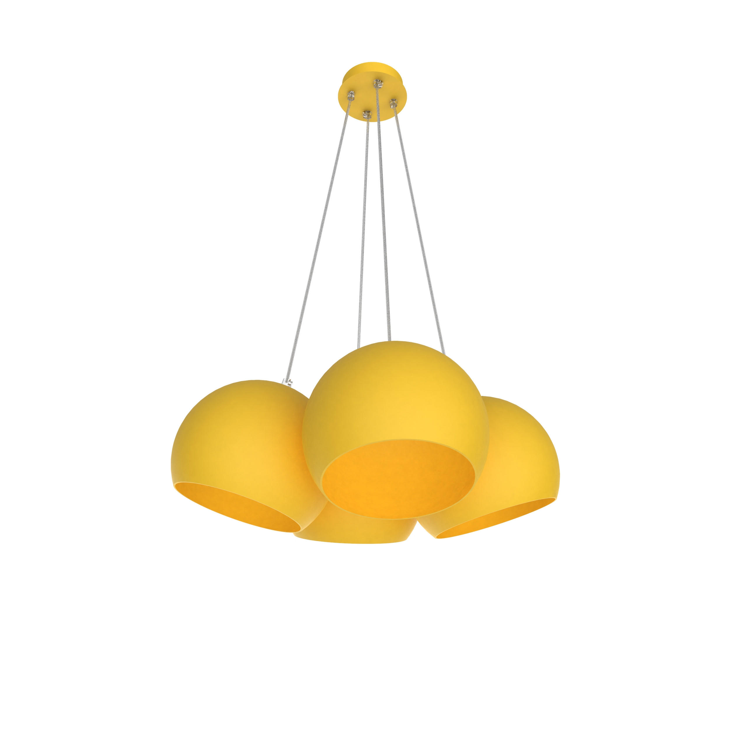 HÄNGELEUCHTE - Gelb, Metall (25/25/20cm) - Lumicom