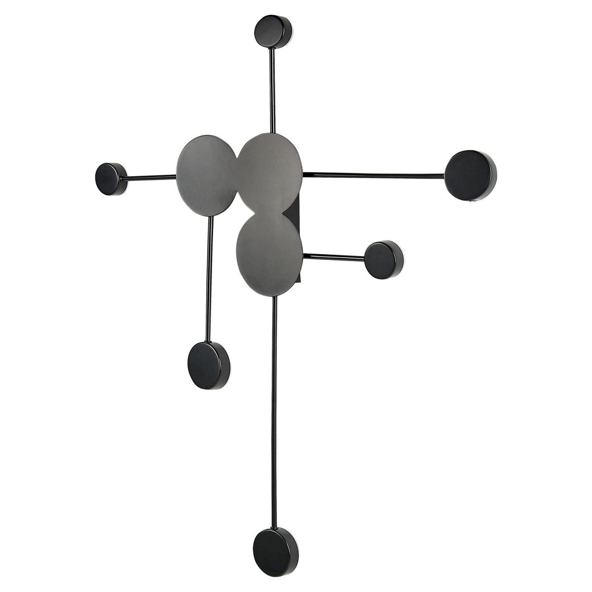 WANDLEUCHTE Mariato 10/78/90 cm - Schwarz, Metall (78/90/10cm) - Beliani