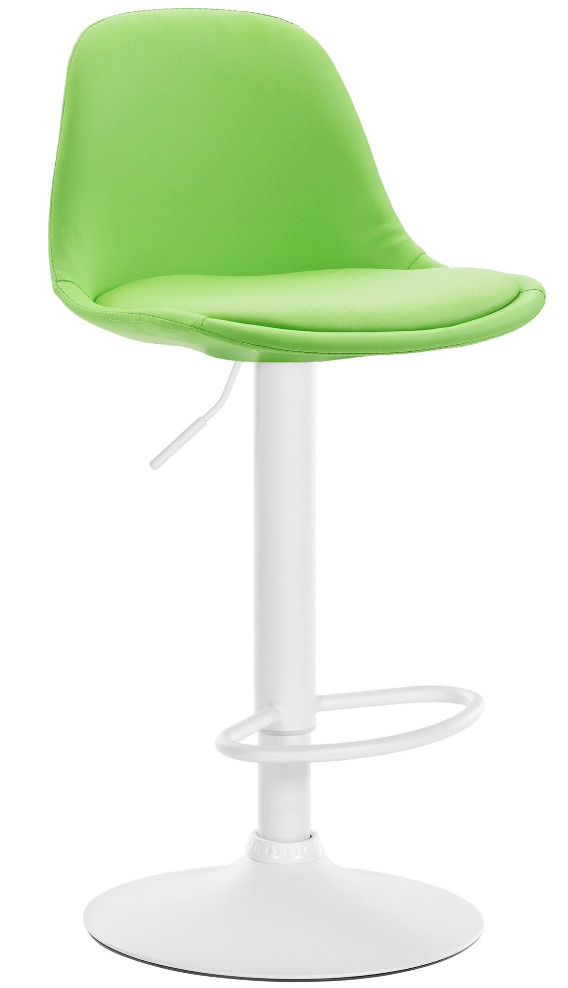 BARHOCKER Lederlook grün - Weiß/Grün, Textil/Metall (39/82/43cm) - CLP