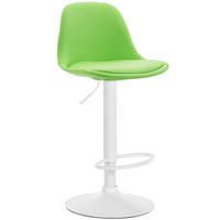BARHOCKER Lederlook grün - Weiß/Grün, Textil/Metall (39/82/43cm) - CLP