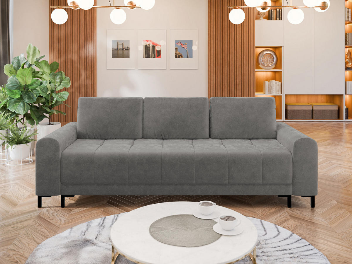 SCHLAFSOFA Aris - Schwarz/Grau, Holz/Textil (238/92/95cm) - MIRJAN24