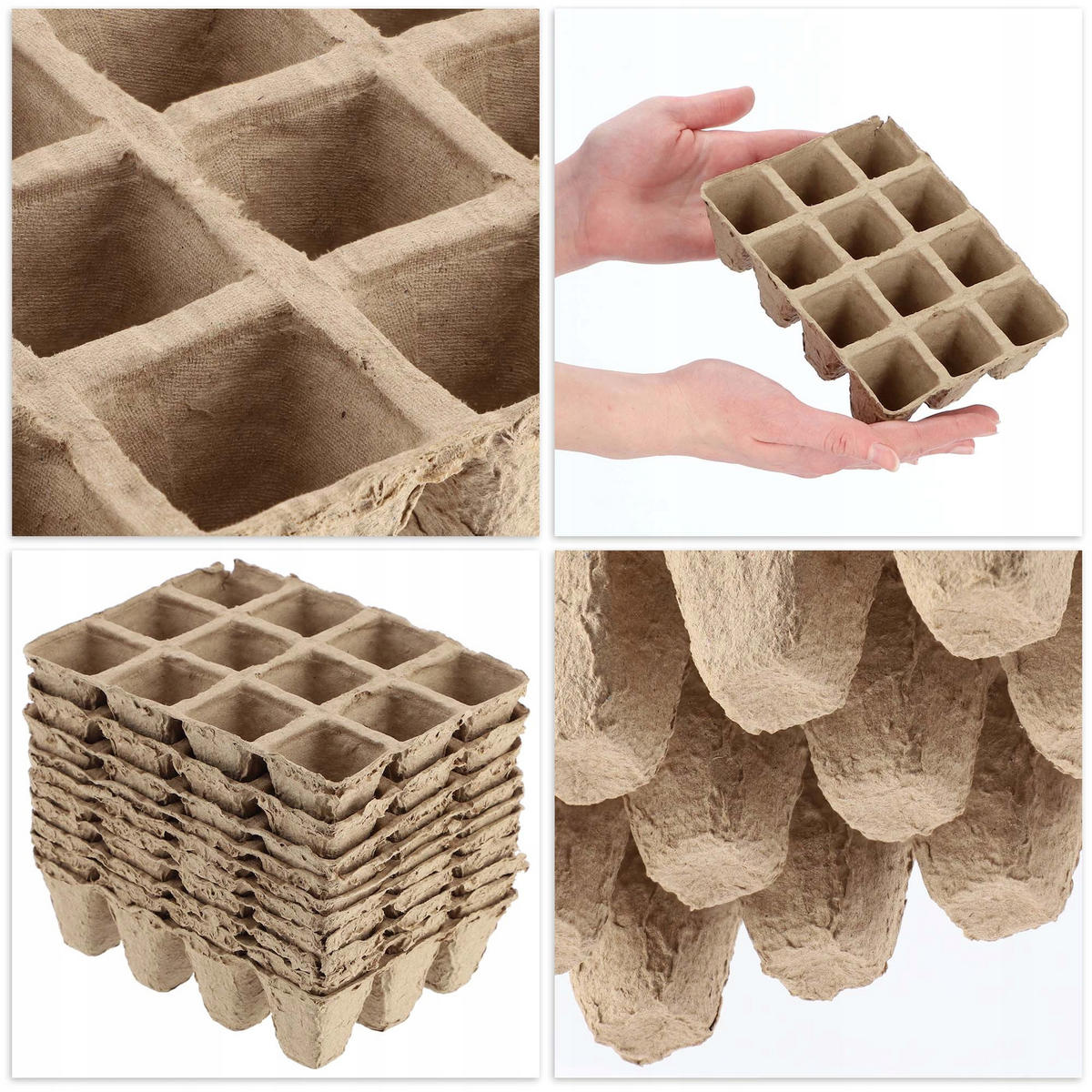 TORFTÖPFE, 16 x 12 cm 10 Stk.+ 6 x 5 cm 72 Stk. - Naturfarben, Naturmaterialien - KADAX