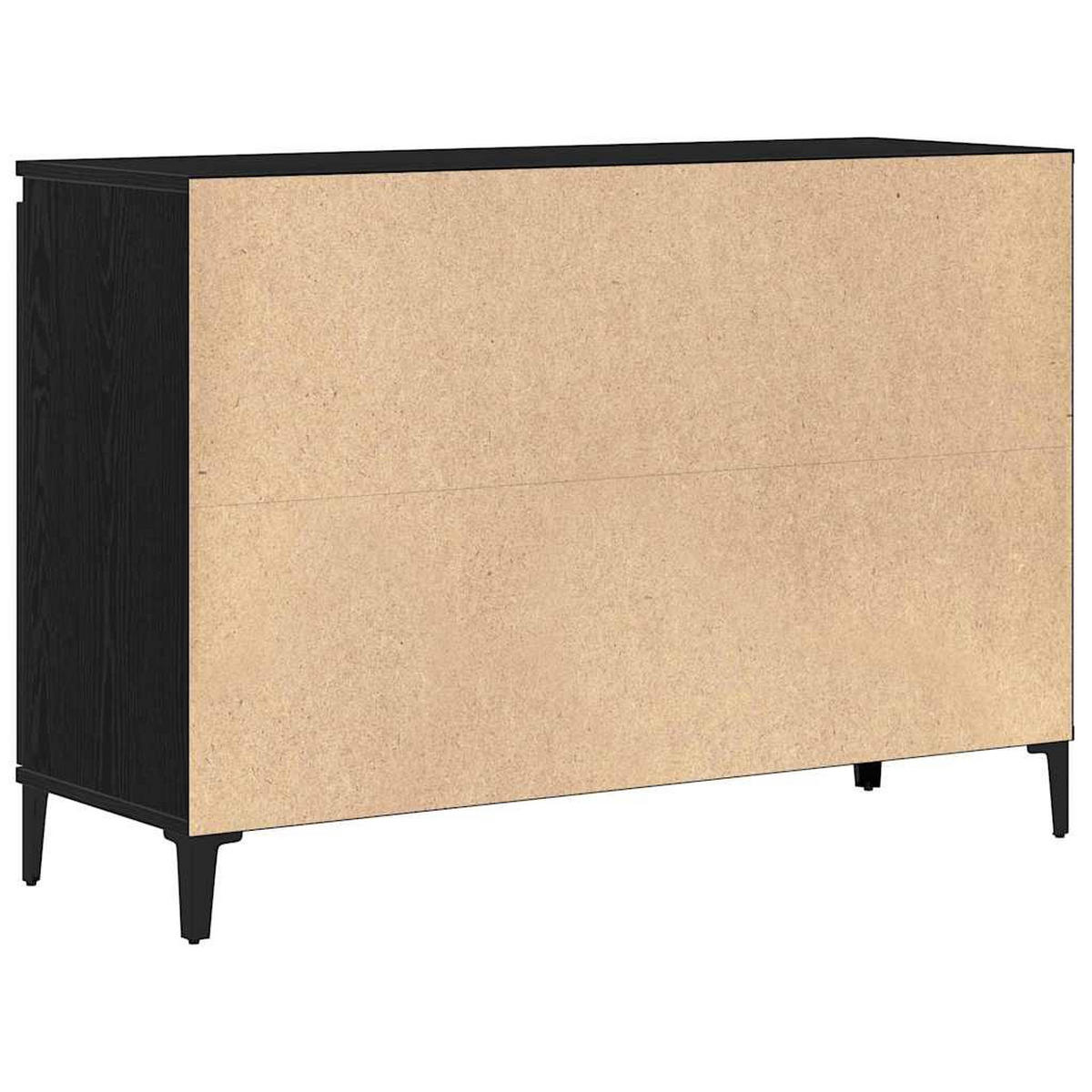 SIDEBOARD Schwarz Eichen-Optik 104/35/70 Cm Holzwerkstoff - Schwarz, Holzwerkstoff (35/70/104cm) - vidaXL