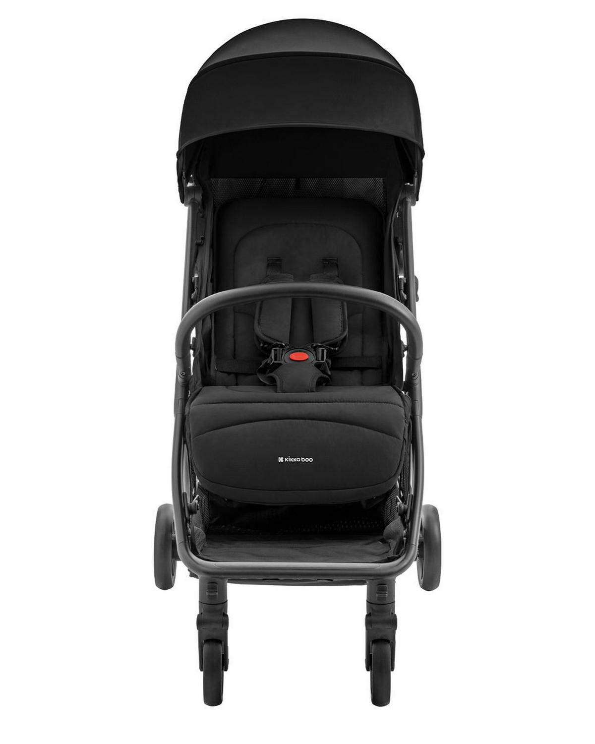 BUGGY Lauren schwarz uni verstellbar faltbar Aluminiumrahmen bis 22 kg - Schwarz, Metall (66/53/105cm) - Kikka boo