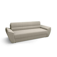 SOFA REBI BIS mit Schlaffunktion POSO 100 mit Stauraum - Beige, Textil (80/78/240cm) - Bedante