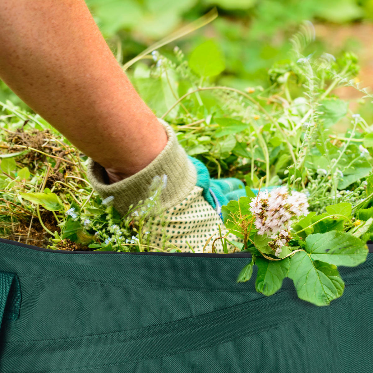 3XLAUBSACK - Dunkelgrün, Kunststoff/Textil (45/55/45cm) - Relaxdays