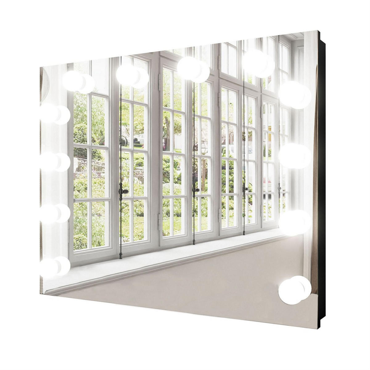 SCHMINKTISCH MIT SPIEGEL CORTADO ELITE GOLD SCHWARZ - Schwarz, Holzwerkstoff (104/78/50cm) - Lookway