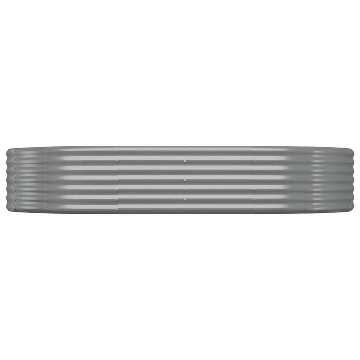 HOCHBEET Verzinkter Stahl 214x140x36 cm Grau - Grau, Metall (140/36/214cm) - furnicato