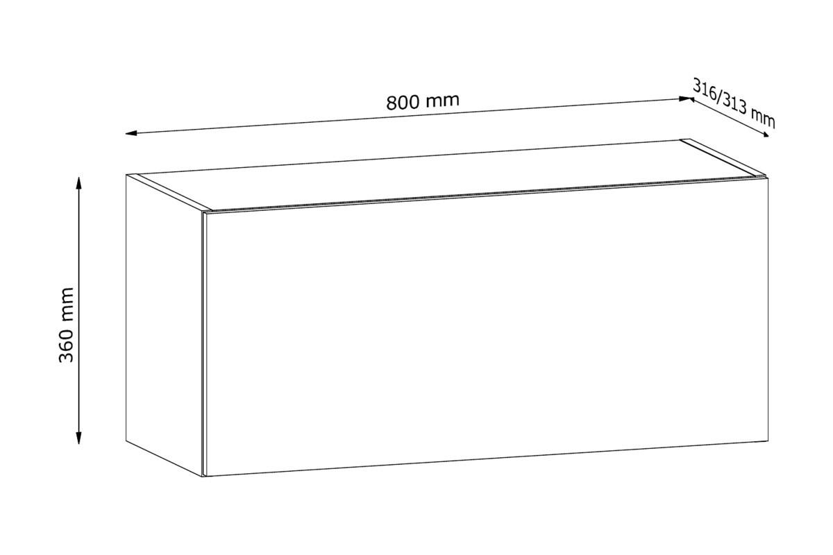 HÄNGESCHRANK 80 cm – Nexa G80K – Grau - Grau, Holzwerkstoff (80/36/32cm) - ROYAL24_MARKT