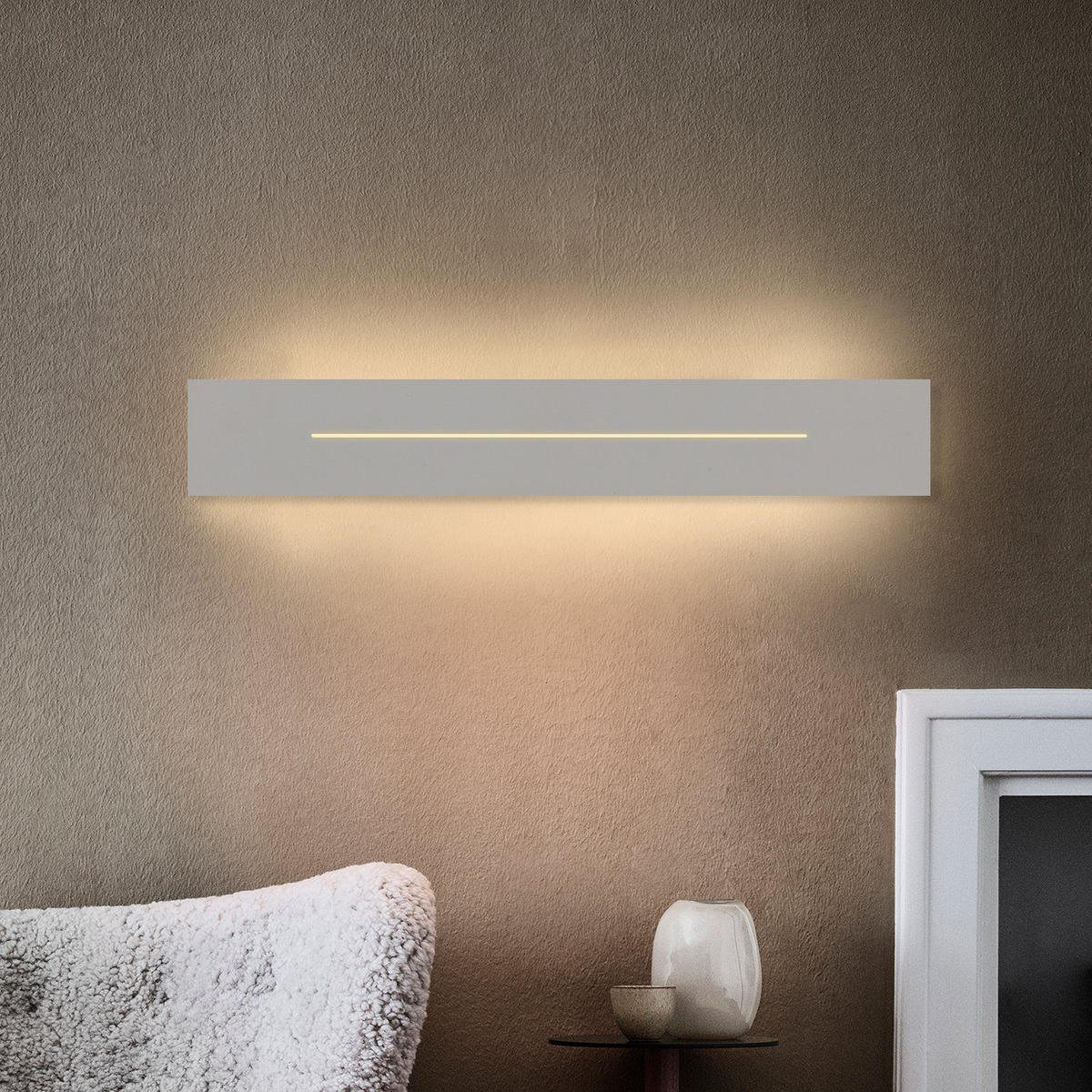 LED-WANDLEUCHTE Illuminator 30/5/4 cm - Weiß, Metall (5/4/30cm) - ZMH