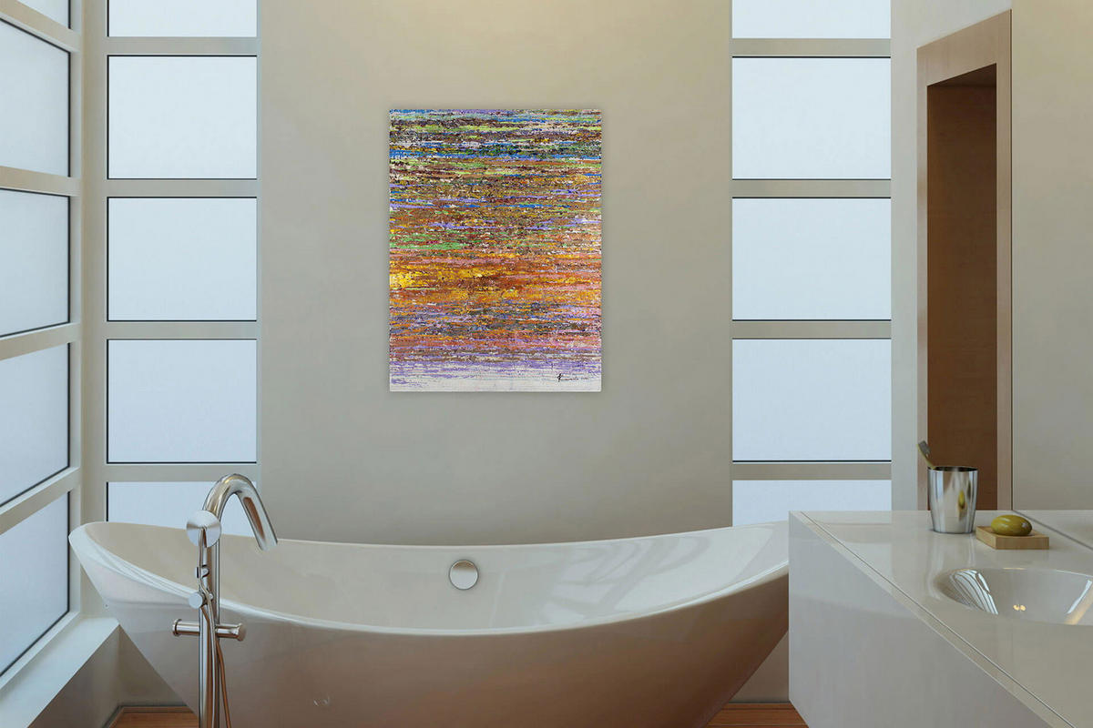 ÖLGEMÄLDE 75/100 cm - Multicolor, Holz/Textil (2.5/100cm) - KUNSTLOFT