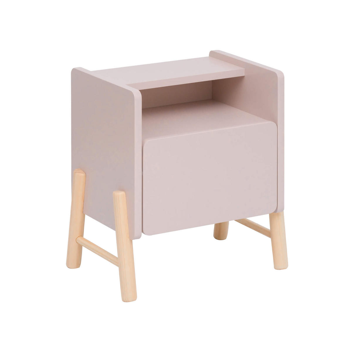 KINDERNACHTKÄSTCHEN Rosa 49/43/30 cm - Pink, Holzwerkstoff (40/49/30cm)
