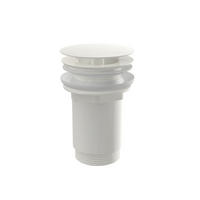 ABLAUFVENTIL 5/4" Ganzmetall, großer nicht verschließbarer Stopfen, Weiß-Glanz - Weiß, Kunststoff (7.5/7.5/15cm) - Alcadrain