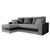 ECKSOFA Kris Lux - Schwarz/Grau, Holz/Kunststoff (238/147cm) - MIRJAN24
