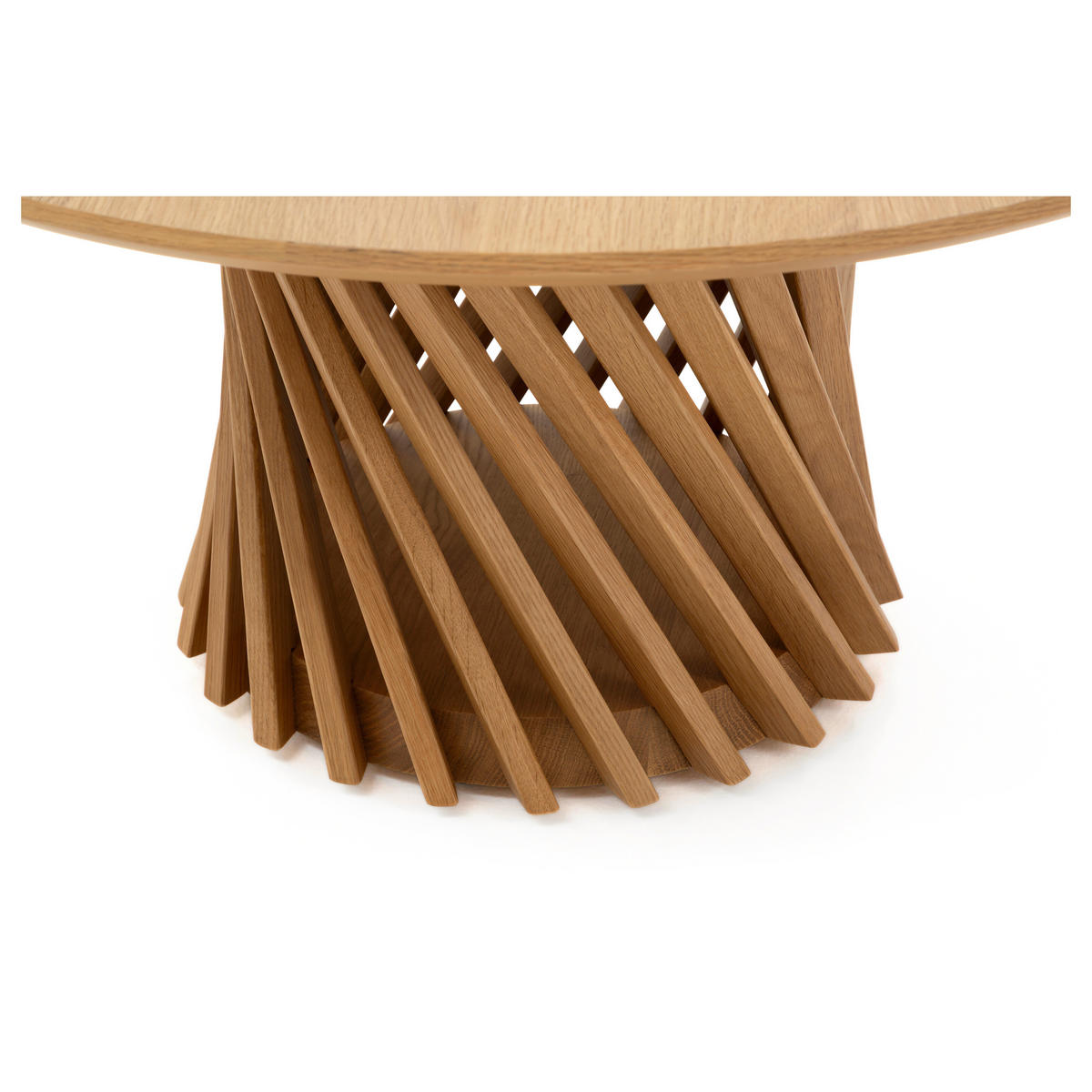 COUCHTISCH Emma, Natur Massiveiche - Beige, Holz (80/80/40cm) - WOODEK