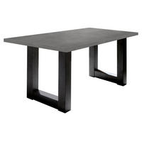 ESSTISCH ausziehbar Eila 7 140 x 90 x 75 Esszimmertisch Schwarzstahl/Graphit - Grau, Holz (140/90/75cm) - 58aufmkessel