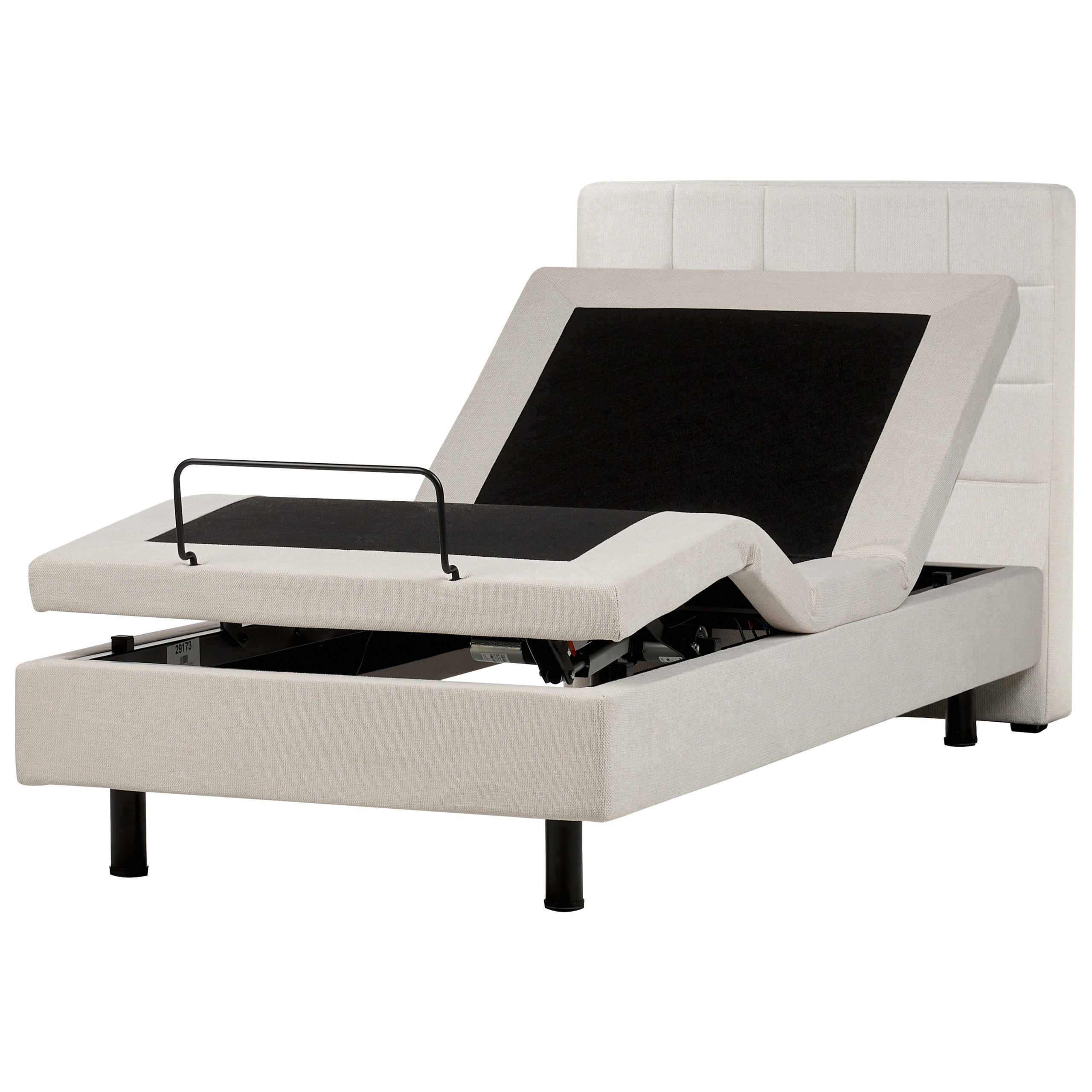 POLSTERBETT verstellbar 90x200 cm Beige Duke - Beige, Textil (90/200cm) - Beliani